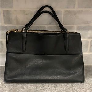 Coach Black Pebble Leather Borough Bag